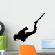 The diver icon. Black icon on white background. Wall Decal