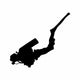 The diver icon. Black icon on white background. Wall Decal