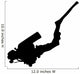 The diver icon. Black icon on white background. Wall Decal