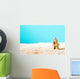 Summer theme with sand castle Wall Mural