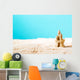 Summer theme with sand castle Wall Mural