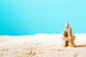 Summer theme with sand castle Wall Mural