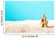 Summer theme with sand castle Wall Mural