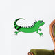 Iguana Cartoon White Wall Decal