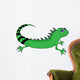 Iguana Cartoon - Isolated On White Wall Decal
