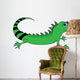 Iguana Cartoon - Isolated On White Wall Decal