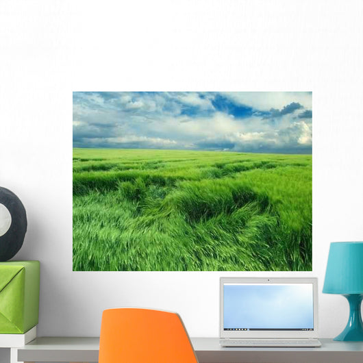 Endless Green Field Wall Decal