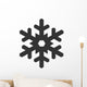 Snowflake icon isolated on a white background. Vector illustration. Wall Decal