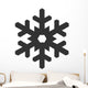 Snowflake icon isolated on a white background. Vector illustration. Wall Decal