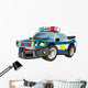 Cartoon Police Car Wall Decal