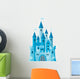 Cute Blue Princess Castle Wall Decal