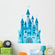 Cute Blue Princess Castle Wall Decal