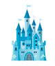 Cute Blue Princess Castle Wall Decal