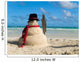 SNOWMAN ON BEACH Wall Mural