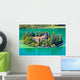 Island of Visovac monastery in Krka Wall Mural