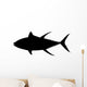 Black Yellowfin Tuna Silhouette Wall Decal