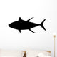 Black Yellowfin Tuna Silhouette Wall Decal