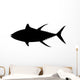 Black Yellowfin Tuna Silhouette Wall Decal