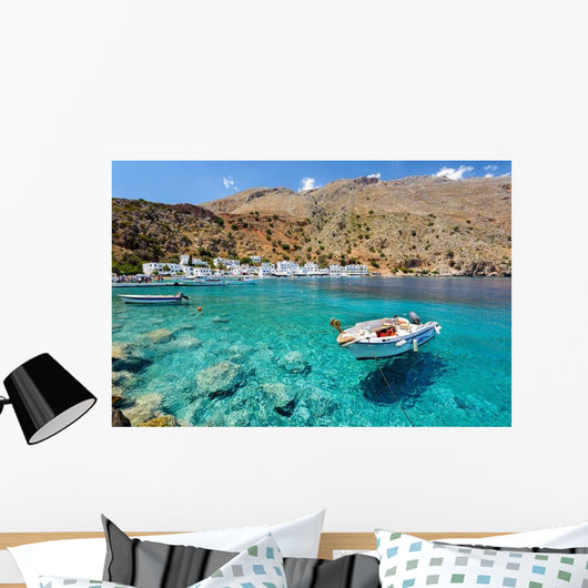 Small Motorboat Clear Water Wall Decal