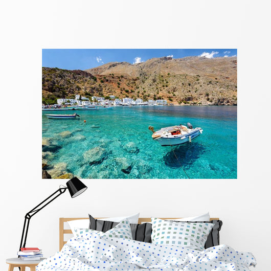Small Motorboat Clear Water Wall Decal