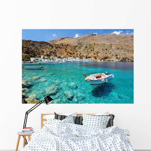 Small Motorboat Clear Water Wall Decal