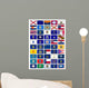 US States Flag Button Poster Wall Mural