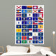 US States Flag Button Poster Wall Mural