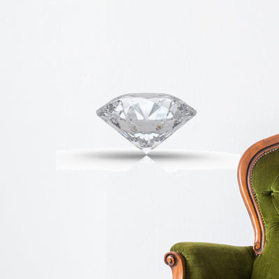 Diamond with Reflection Wall Decal shown on a wall