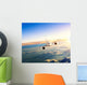 Airplane Flying Closer above Clouds Wall Decal