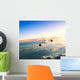 Airplane Flying Closer above Clouds Wall Decal