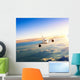 Airplane Flying Closer above Clouds Wall Decal