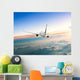 Airplane Flying Away above Clouds Wall Decal