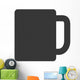 Drink concept represented by coffee mug silhouette icon. Isolated and flat illustration  Wall Decal