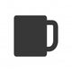 Drink concept represented by coffee mug silhouette icon. Isolated and flat illustration  Wall Decal
