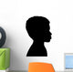 Vector silhouette of boy. Wall Decal