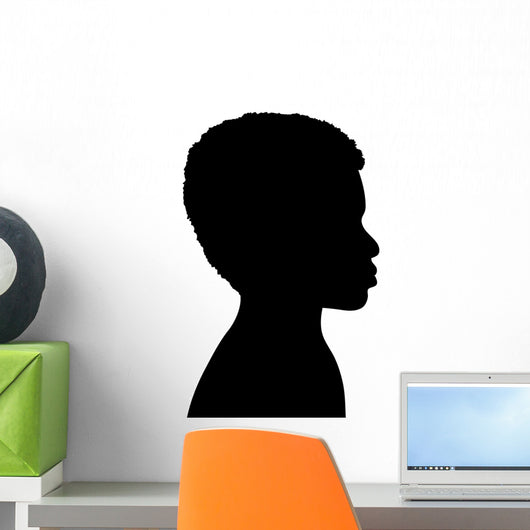 Vector silhouette of boy. Wall Decal