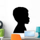 Vector silhouette of boy. Wall Decal