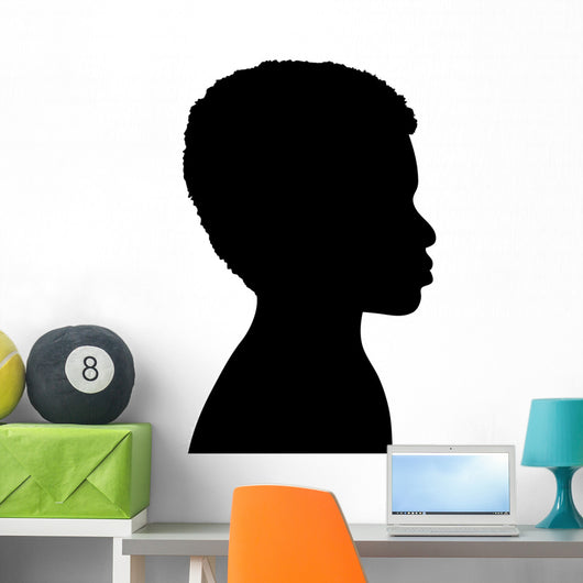 Vector silhouette of boy. Wall Decal