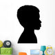 Vector silhouette of boy. Wall Decal