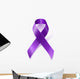Purple awareness ribbon isolated on white Wall Decal