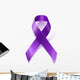 Purple awareness ribbon isolated on white Wall Decal