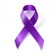 Purple awareness ribbon isolated on white Wall Decal
