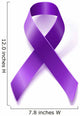 Purple awareness ribbon isolated on white Wall Decal