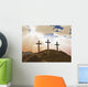 Three Cross on Calvary Hill Wall Mural