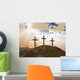 Three Cross on Calvary Hill Wall Mural