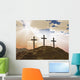 Three Cross on Calvary Hill Wall Mural