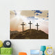 Three Cross on Calvary Hill Wall Mural