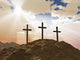 Three Cross on Calvary Hill Wall Mural