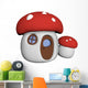 Fairy Toadstool Mushroom House Wall Decal