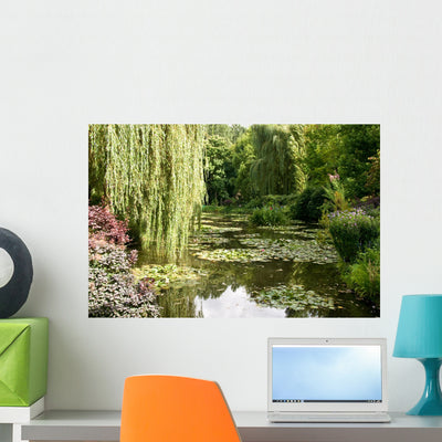 Gardens Claude Monet Giverny Wall Mural shown on a wall